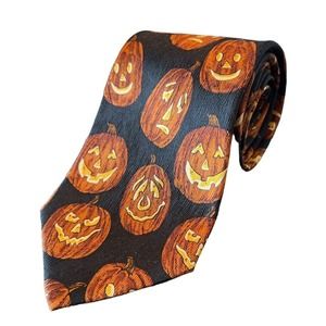 Vintage The Red Barn Silk Halloween Novelty Tie